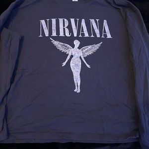 Nirvana Gray Long Sleeve Shirt